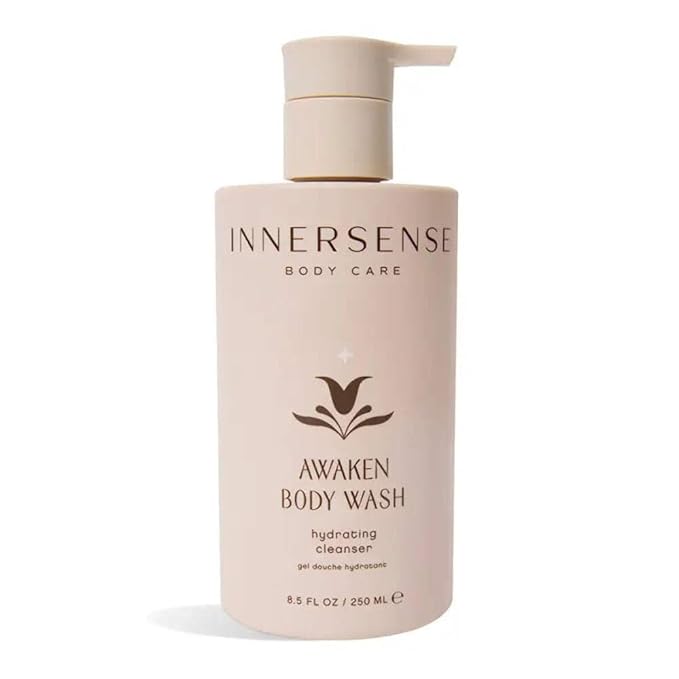 INNERSENSE Organic Beauty - Awaken Body Wash | Avocado Oil Vitamins B5 C + D to Gently Cleanse Soften Soothe Skin | Clean Non-Toxic Cruelty-Free | Paraben + Phthalate Free (8.5 fl oz | 250 ml)