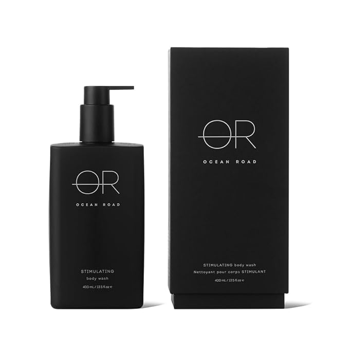 Ocean Road Black Body Wash 13.5 fl oz - Stimulating Wash with Antioxidant-Rich Coffee Extract – Ethically Sourced Vegan Australian Made Skincare for Hydrated Radiant Skin