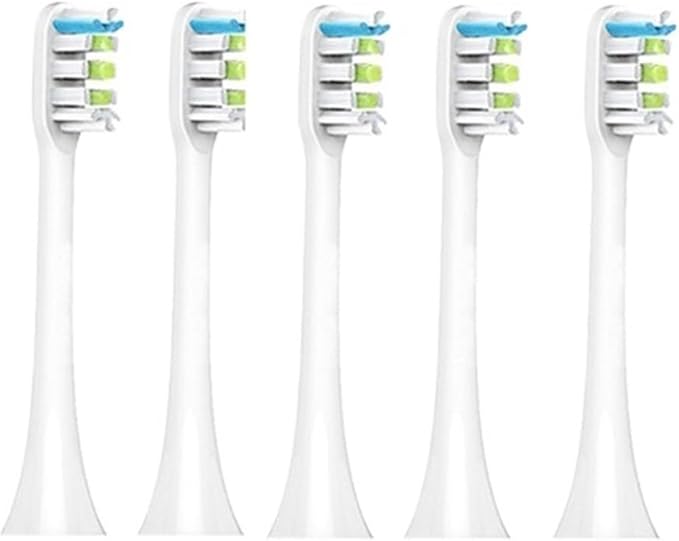 Compatible for SOOCAS X3 X5 X3U X1 V1 V2 Head Bristle Replacement Brush Heads Nozzles with Anti-dust Cap（10pcs）(White)