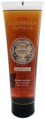 Perlier:1783 Caribbean Vanilla Bath &amp Shower Original Vanilla Scent 8.4 Fluid Ounces (250mL) Bottle (Pack of 2) [ Italian Import ]