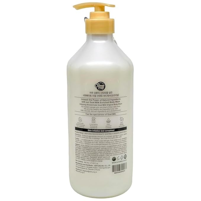 Goat Milk &amp Manuka Honey Body Wash with Pump – Pure &amp Natural Nourishing Cleanser