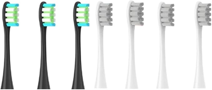 Compatible for 7pcs Replacement Heads Brush Flow/X/X PRO/ Z1/ F1/ One/Air 2 /SE Soft Sonic Toothbrush Vacuum Bristle(White)