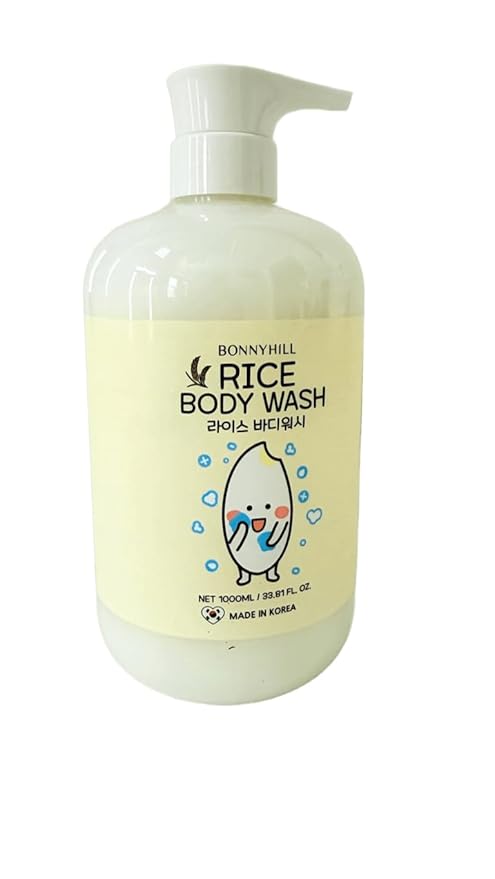 Bonny Hill JUMBO SIZE Rice Body Wash 1000ml/33.81 fl. oz with Pump Dispenser