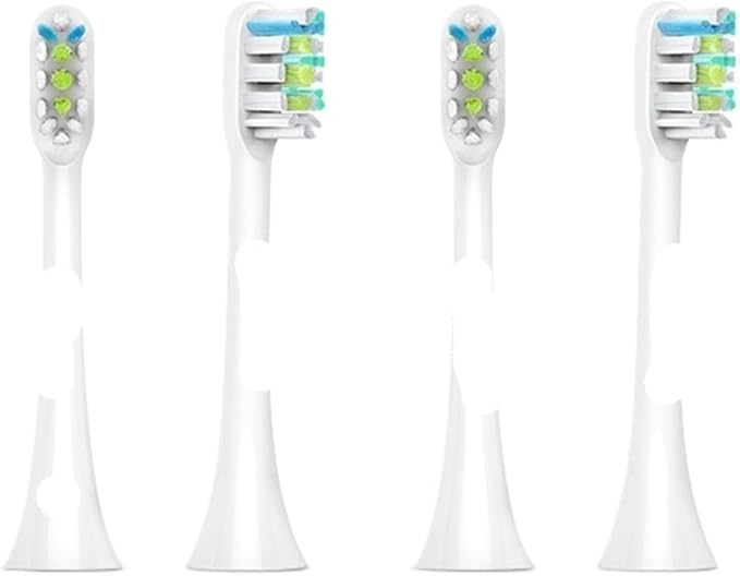 Electric Toothbrush Head Replacement Parts X1 X3 X3U X5 Sonic(White 4 pcs)