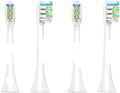 Electric Toothbrush Head Replacement Parts X1 X3 X3U X5 Sonic(White 4 pcs)
