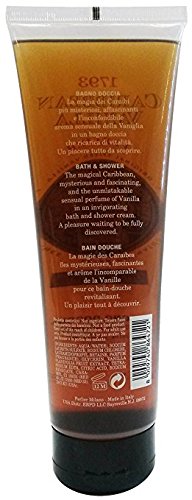 Perlier:1783 Caribbean Vanilla Bath &amp Shower Original Vanilla Scent 8.4 Fluid Ounces (250mL) Bottle (Pack of 2) [ Italian Import ]