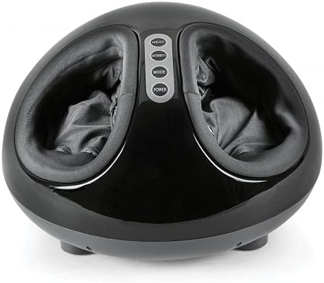 Altatac Foot Massager Machine for Foot Circulation Adjustable Intensities with Heat Deep Kneading Rolling and Air Compression 15034BK