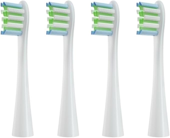 4pcs/6pcs Brush Heads Compatible for Toothbrushes Universal Vacuum Sealed Packaged(4pcs White)
