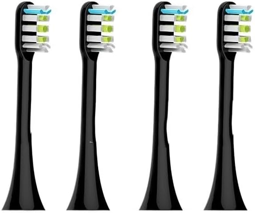 Compatible for SOOCAS X1 X3 X3U X5 Toothbrush Heads Replacement Teeth Brush Replacement Heads(Black 4 pcs)