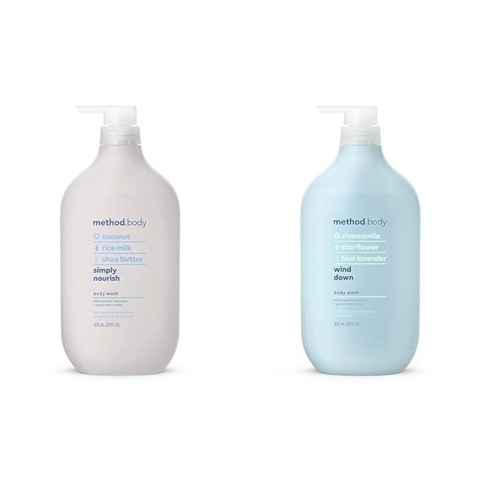Method Body Wash Simply Nourish Paraben and Phthalate Free 28 oz (Pack of 1) &amp Body Wash Wind Down Paraben and Phthalate Free 28 FL Oz (Pack of 1)