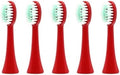 5 Pieces Replacement Brush Heads Electric Toothbrush Teeth Whitening Pattern Soft Head Oral Care(Red)