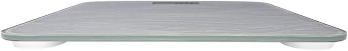 Escali Digital Glass Bath Scale for Body Weight Bathroom Body Scale High Capacity of 400 lb Battery Included Grey Waves