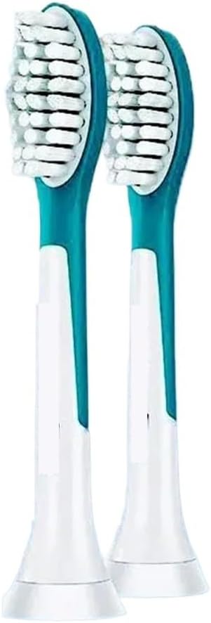 Compatible For Philips Sonicare Electric Toothbrush Head For Kids Compatible For MINI Tooth Brush Replacement Brush Head 2 Pcs HX63X2 Model(HX6042 for 7yr kids)