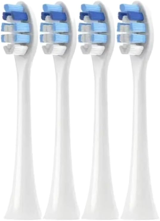 Compatibility for Toothbrush Head SN903/SN901/905/601/SN801/SN810/SN201/SNK01/ST802/ST903 Bristles Soft Brush Heads(4PCS White)