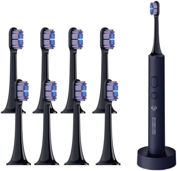 4/8PCS Replacement Brush Heads ForCompatible for XIAOMI MIJIA T700 Sonic Electric Toothbrush Bristle with Caps Sealed Pack(8 PCS Purple)