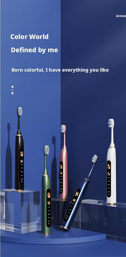 Magnetic Levitation Sonic Adult Electric Toothbrush USB Charging Fully Automatic Vibrating Soft Bristled Toothbrush Provide 5 Cleaning Modes 3 Intensities 4 Soft Brush Heads. (Midnight Darkness)