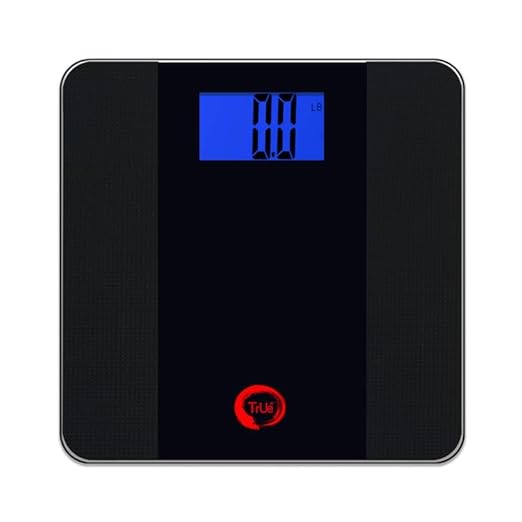 Tone 550 Extra Large 16 x 16 Platform Talking Bathroom Scale 550 lb Capacity English &amp Spanish Voice Easy-Read LCD Display Anti-Slip Mat Tempered Safety Glass Platform