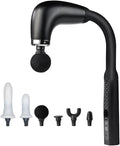 Handheld Cordless &amp Rechargeable Back Massager - Quiet - Full Body Massage Device for Women Aches Relief Sports Recovery and Deep Relaxation-Black