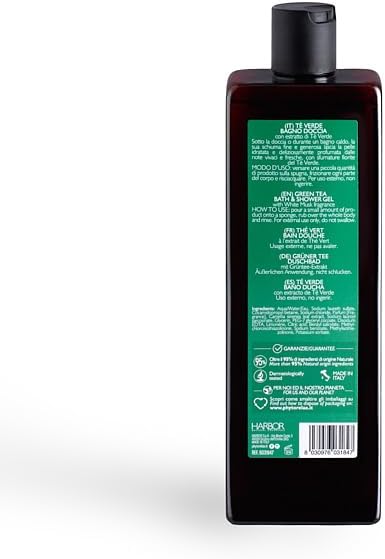 Phytorelax Green Tea Shower Bath 500 ml (16.9 Fl Oz) 1 unit - Made in Italy [italian import] Verde