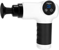 SPA SCIENCES - SmartGun Pro – Therapeutic Deep Tissue Percussion Massager – for Muscle Soreness – with Interchangeable Heads and 8 Intensity Levels – USB Rechargeable – White