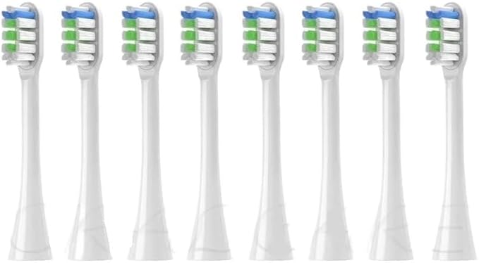 Compatible for Toothbrush Head Replacement T10S/T10/T3/T5/T6/T20/S3/ST051/V5/E7/L11//P6 Vacuum Brush(White)