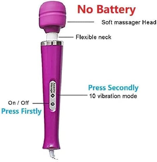 Vibrating Massager Powerful Electric Back for Sports Recovery Muscle Aches Body Pain Shoulder Foot Massage (Purple Big Massage)