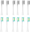 8/12Pcs Soft Vacuum Bristle Toothbrush Heads for Electric Sonic Replacement Brushes(6grey 6Wwhite)