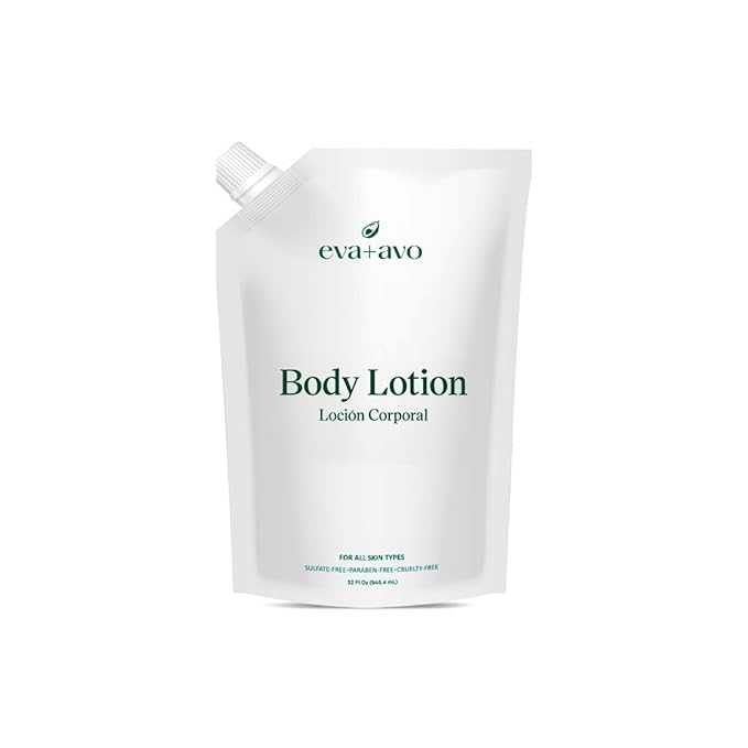 Eva + Avo Hydrating Body Lotion Lightweight Moisturizing Formula for Dry Extra Dry &amp Combination Skin Daily Body Moisturizer for Women &amp Men 32 Oz