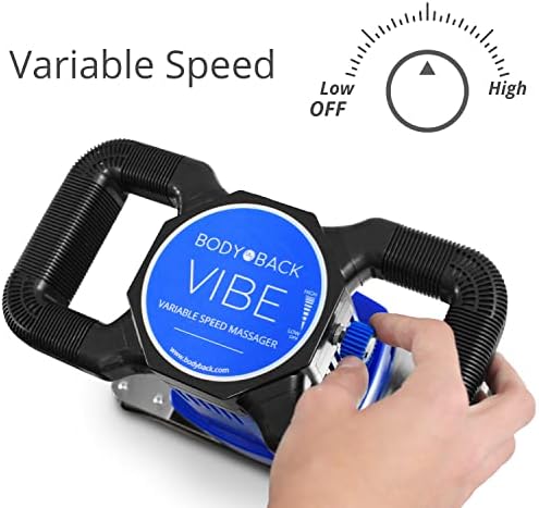 Body Back Vibe 2.0 FSA Eligible - Handheld Orbital Massager for Back Pain Relief - Variable Speed Chiropractic Tool for Muscle Recovery and Relaxation - Professional Quality Massager for Home Use