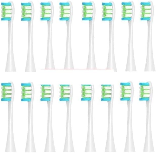 4/8/12/16 Pcs Replacement Toothbrush Heads Compatible with Oclean X/X PRO/ Z1/ F1/ One/Air 2/ SE Sonic Electric Toothbrush Dupont Bristle(16 Pcs White)