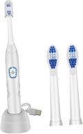 VICASKY Electric Toothbrush Sonic Vibration USB Charging Bristle Toothbrush Waterproof for Home Use White