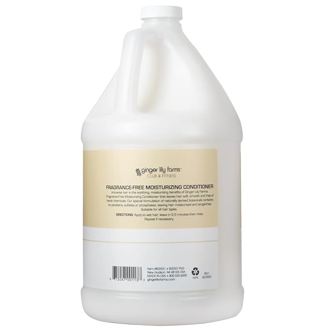 Ginger Lily Farms Club &amp Fitness Body Wash + Shampoo + Conditioner Bundle Fragrance Free