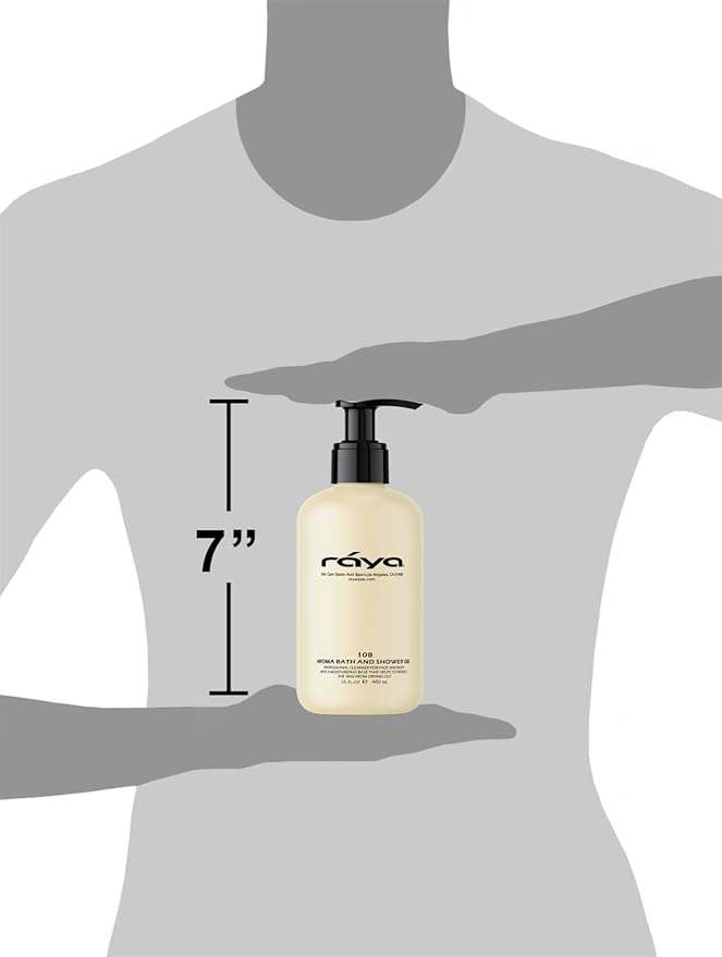 Raya Aroma Bath and Shower Gel 16 oz (108) | Gentle and Moisturizing Body Cleanser | Great for All Skin