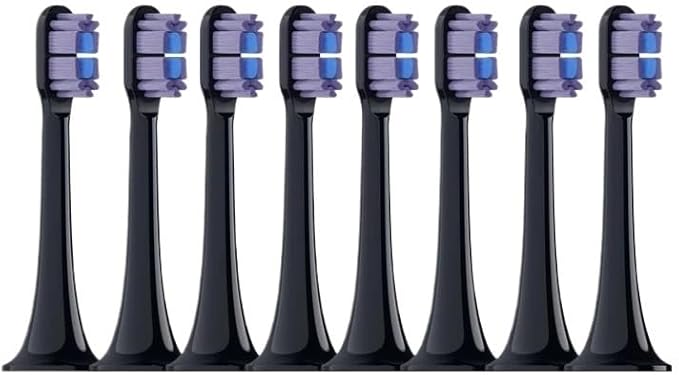 4/8PCS Replacement Brush Heads ForCompatible for XIAOMI MIJIA T700 Sonic Electric Toothbrush Bristle with Caps Sealed Pack(8 PCS Purple)