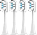 Compatibility for Mijia T300/T500/T700 Sonic Electric Toothbrush Heads Replaceable Refill Nozzles 4 Colors with Anti-Dust Caps 4/20Pcs(4White)