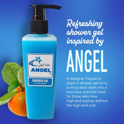 Shower Gel for Women – Luxury Hydrating Body Wash Moisturizing Cleanser for Soft Smooth Skin Long-Lasting Fragrance Inspired by Angel Daily Bath &amp Shower Formula