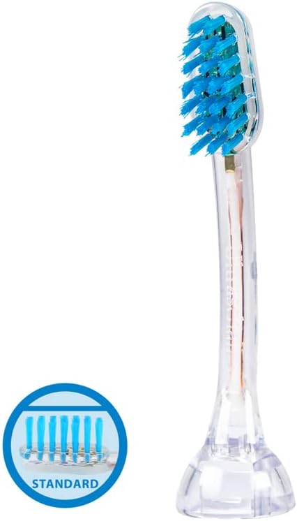Emmi-dent Metallic/Professional 2-Pin Bristle-Head Attachments - Electric Toothbrush Replacement Heads. Cleans with Ultrasound Waves (Regular 4 Pack)