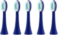 5 Pieces Replacement Brush Heads Electric Toothbrush Teeth Whitening Pattern Soft Head Oral Care(Deep Blue)