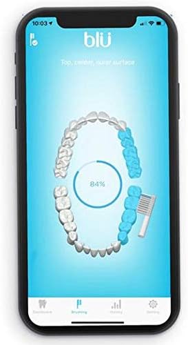 Blu Smart Electric Toothbrush Power Sonic Toothbrush with Interactive Live Tracking App for Adults (White)
