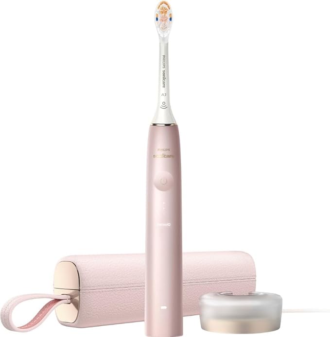 Philips Sonicare Protective Clean 9900 Rechargeable Electric Power Toothbrush Charging Travel Case with USB Charging Soft Brush Head Pink with Accessories