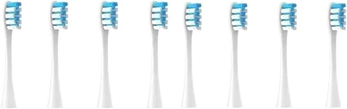 Replacement Brush HeadsCompatible for Oclean X/X PRO/Air 2 /SE / Z1/ F1/ OneDuPont Deep Cleaning Nozzles Sonic Soft(8pcs Blue)