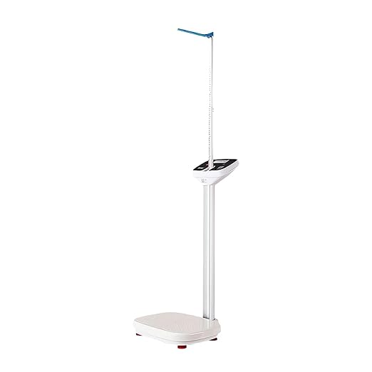 Medical Electronic Scale for Measuring Weight gain of Elderly People While Standing Including air Humidity Display Suitable for clinics Hospitals Schools and Nursing Homes（White）