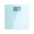 BV Medical Electronic Digital LCD Tempered Body Weight Bathroom Scale with High Capacity (397 lbs) Strain Sensors Auto Shut-Off Kg or Lbs and Blue Backlight