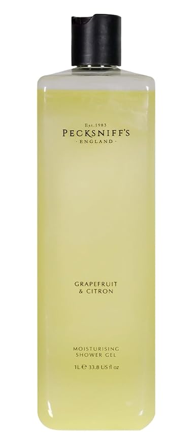 Pecksniff's Grapefruit &amp Citron Shower Gel - Gentle Cleanser for Sensitive Skin - Moisturizing &amp Hydrating - All Natural Cruelty Free Body Wash 1000 ml / 33.80 Fl Oz