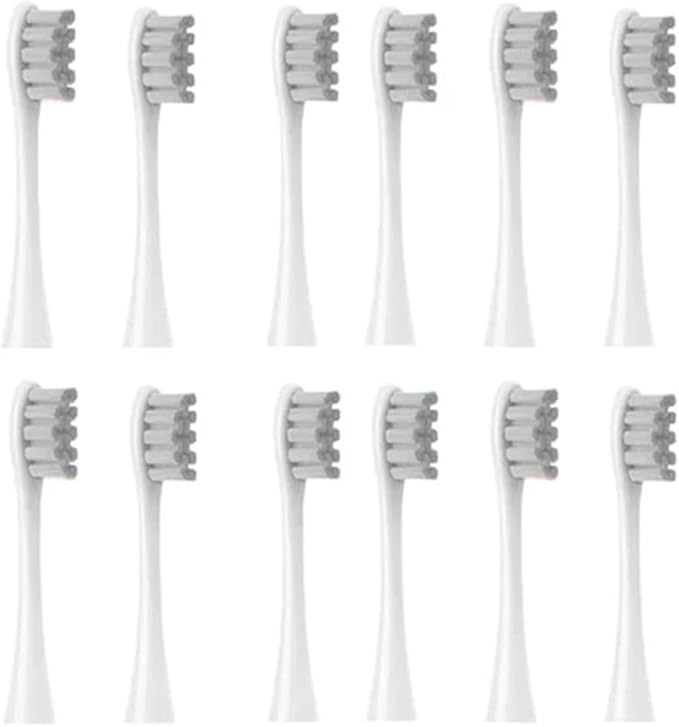 Compatible for Oclean X/X PRO/ Z1/ F1/ One/Air 2 /SE Sonic Electric Toothbrush Replacement Brush Heads Soft Bristle Nozzles Head(12 Grey)