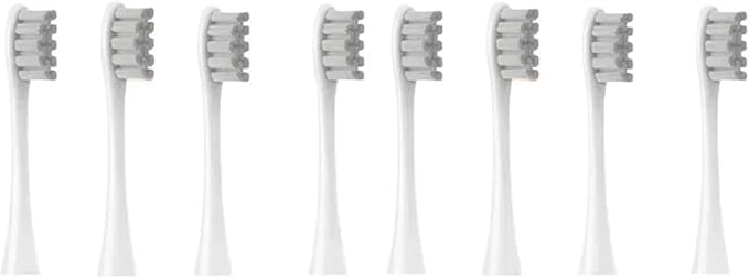 Replacement Brush HeadsCompatible for Oclean X/X PRO/Air 2 /SE / Z1/ F1/ OneDuPont Deep Cleaning Nozzles Sonic Soft(8pcs Grey)