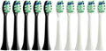 10PCS Replacement Brush Heads Compatible for Philips HX6930 HX6064 Sonic Electric Toothbrush Vacuum Soft Bristle Nozzles(5Black5White)