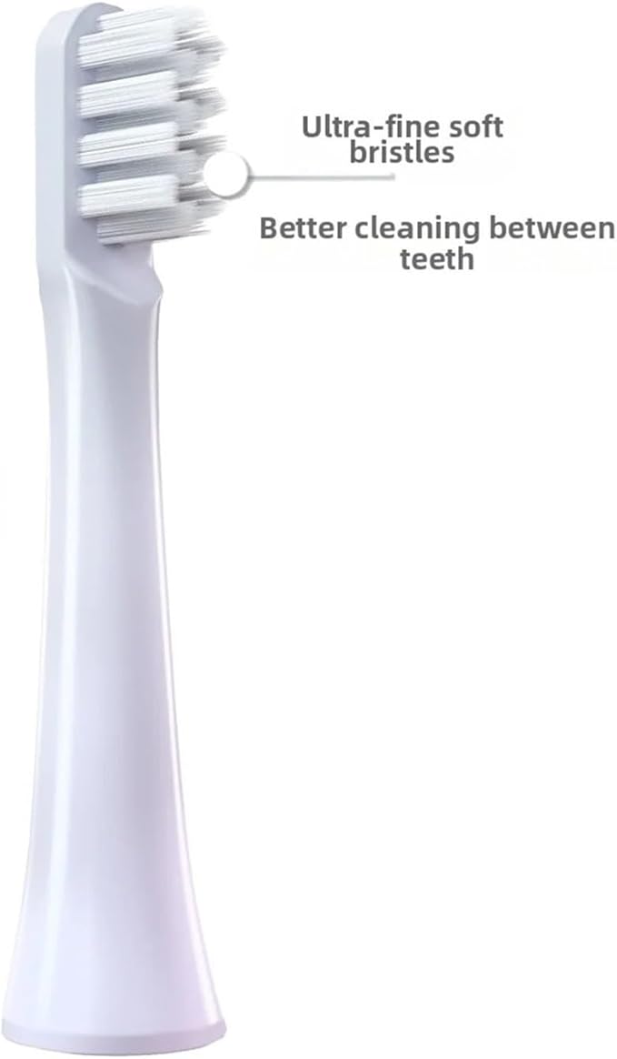8 Pcs/Pack Electric Toothbrush Replacement HeadsCompatible for XIAOMI MIJIA T100 Soft Bristle Nozzles with Dust Cover