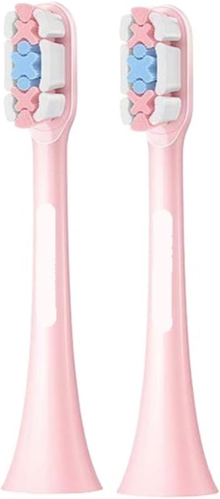 Replacement Brush Heads Compatible for Sonic Toothbrush X3S X5 X1 X3 X3U Teeth Cleaning(Pink 2 pcs)