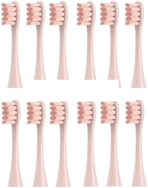 4/8/12/16 Pcs Replacement Toothbrush Heads Compatible with Oclean X/X PRO/ Z1/ F1/ One/Air 2/ SE Sonic Electric Toothbrush Dupont Bristle(12 Pcs Pink)